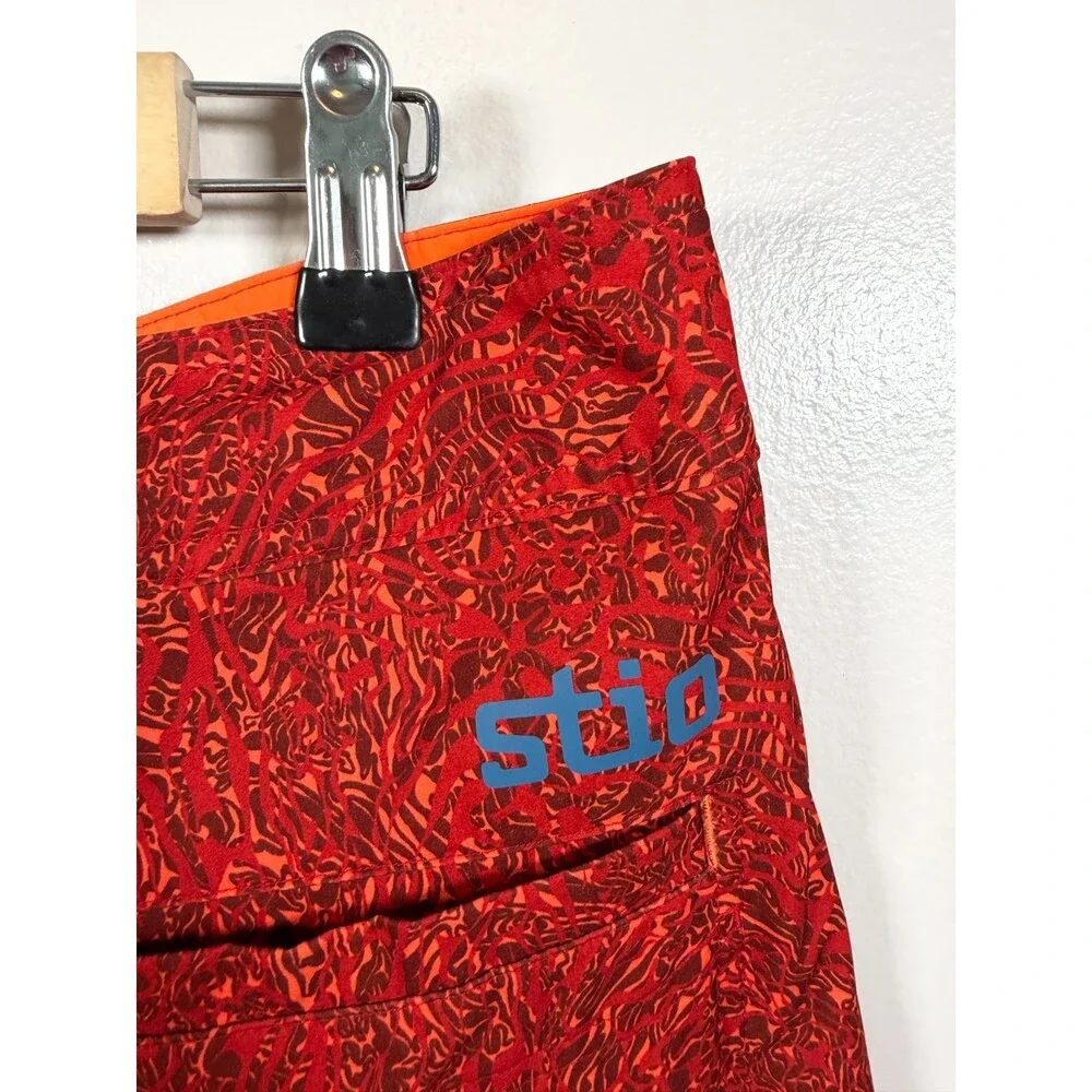 Stio CFS Board Shorts Mens Size 32 Orange Swim Surf Beach Hybrid Vacation